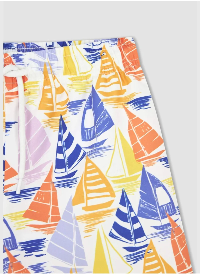 DeFacto Tie Waist Printed Swimming Shorts