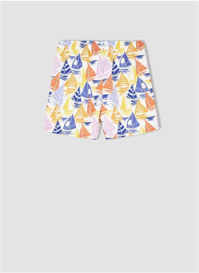 DeFacto Tie Waist Printed Swimming Shorts