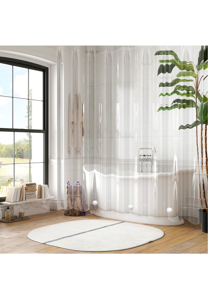 SYOSI - Shower Curtain Weights, Silicone Encased Strong Shower Curtain Magnets, Never Rust Shower Curtain Magnets, Never Broke No Noise Heavy Prevent Shower Curtain from Blowing, White, 3 Pairs - Image 1