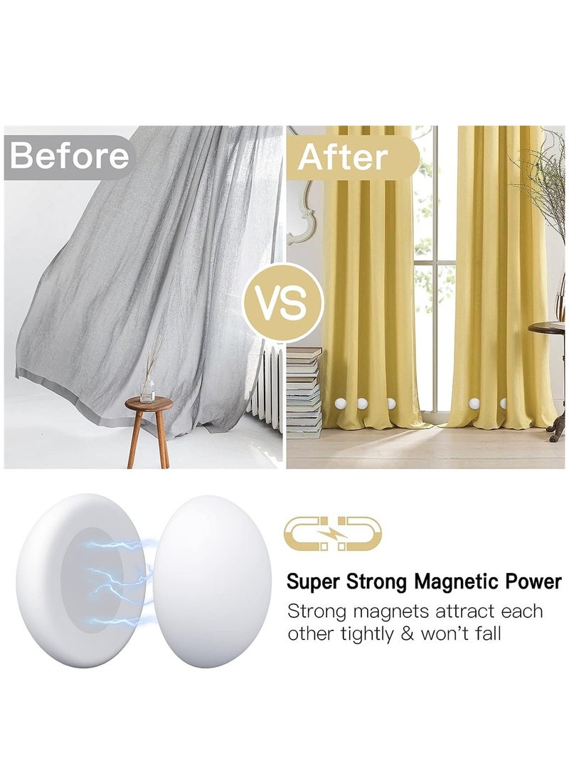 SYOSI - Shower Curtain Weights, Silicone Encased Strong Shower Curtain Magnets, Never Rust Shower Curtain Magnets, Never Broke No Noise Heavy Prevent Shower Curtain from Blowing, White, 3 Pairs - Image 1