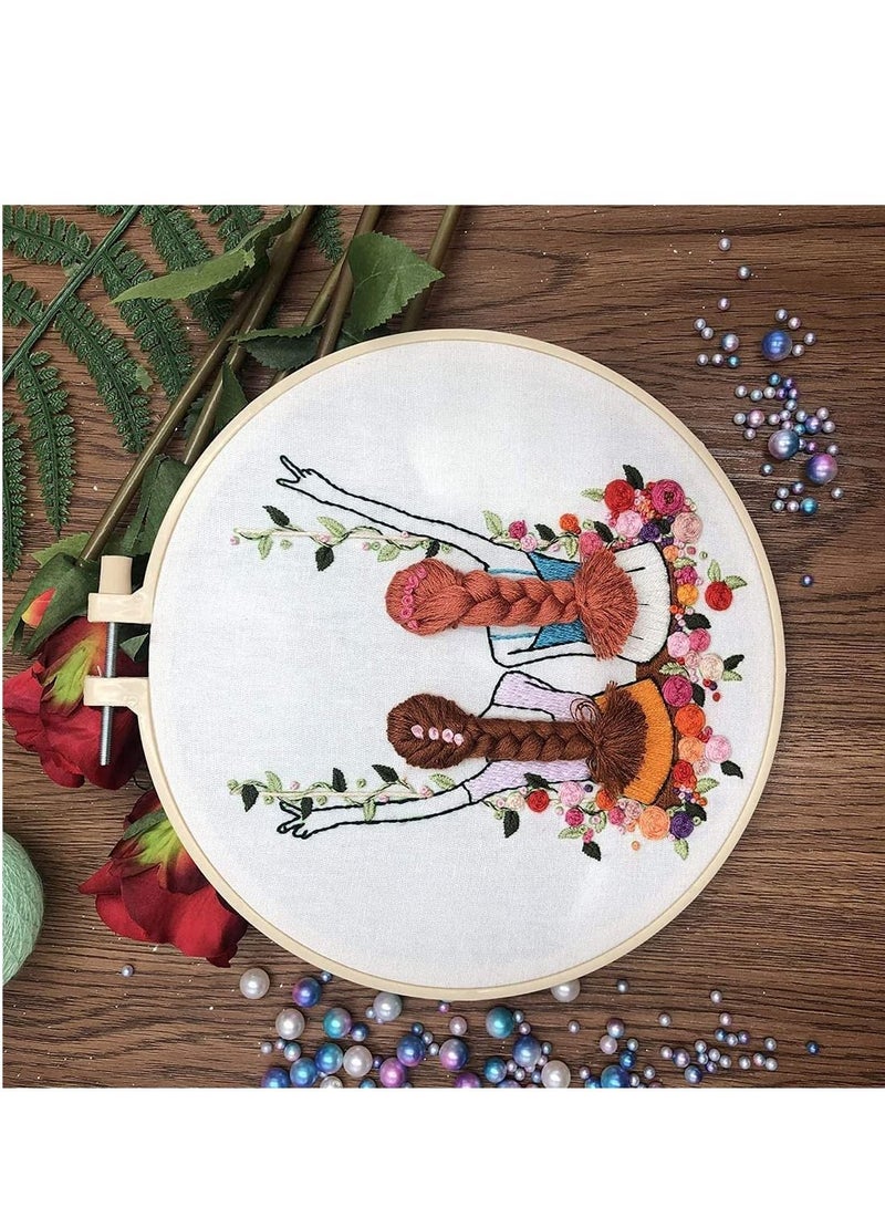 KASTWAVE Embroidery Kit Hand Beginner for Adults Easy Stamped Dimensions Cross Stitch Kits with Pattern Golden Girls Funny DIY Floss Punch Needle Tool for Starter Kids Needlepoint Set - Image 2