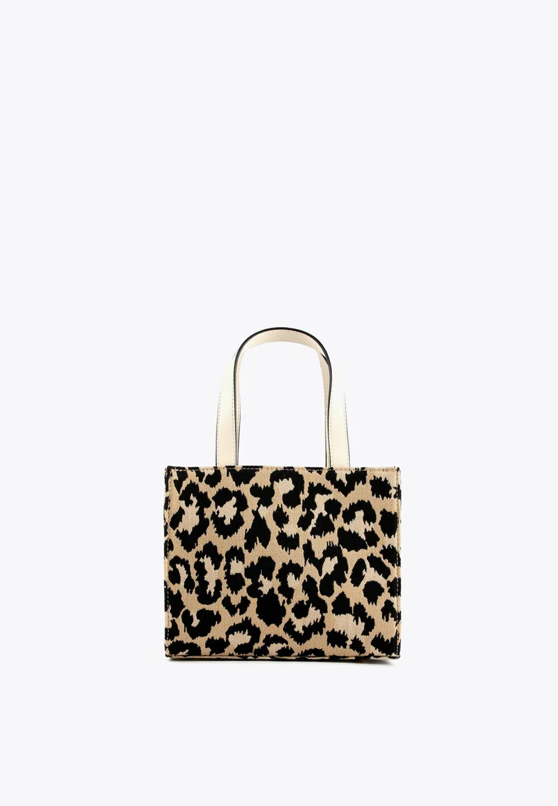 Lola Casademunt Animal Print Canvas Bag