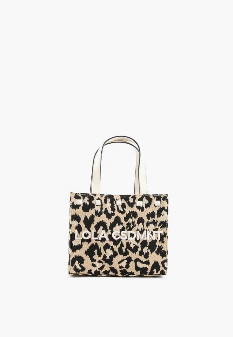 Lola Casademunt Animal Print Canvas Bag