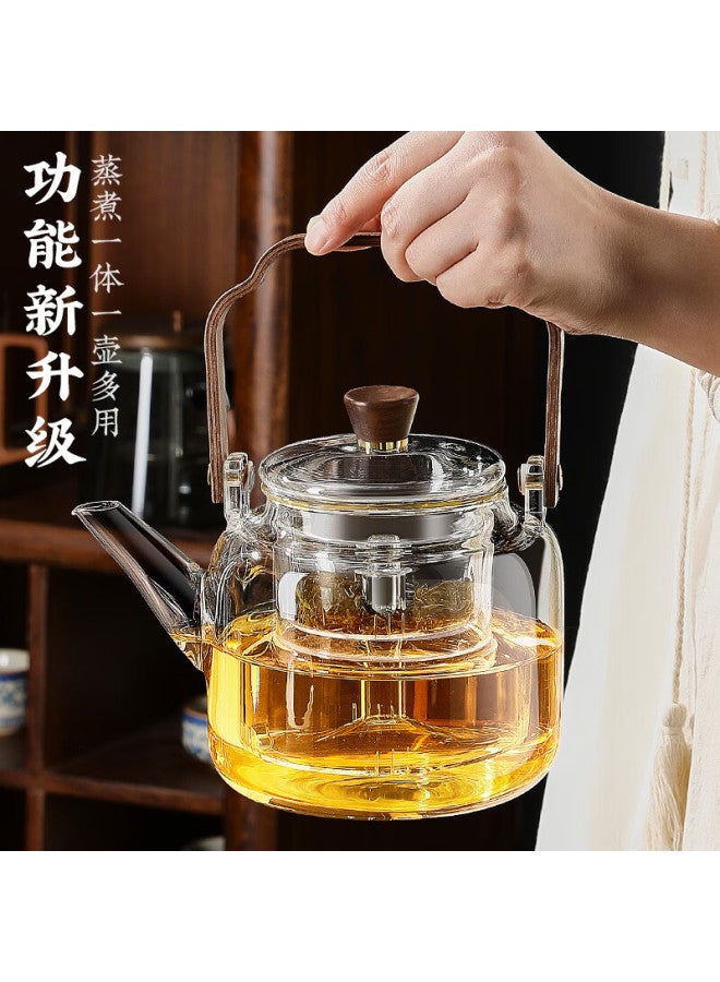 Pakchoice Glass Tea Kettle With Steamer, Integrated Stove For Boiling Water And Steaming, Tea Pot With Handle For Brewing Tea, Healthy Flower Tea Pot, High Temperature Resistant - Image 5