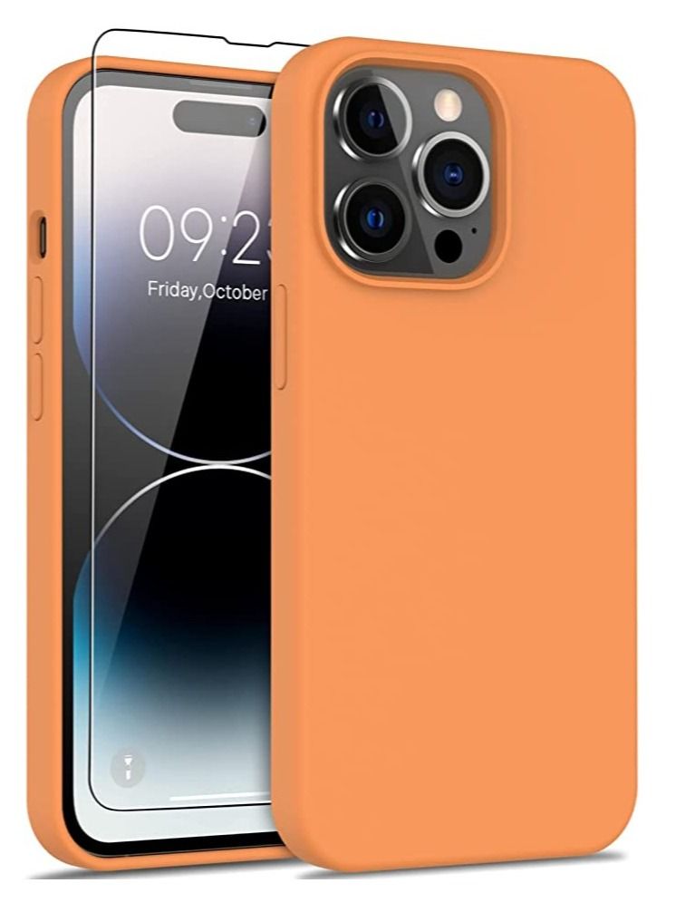 ELTRAZONE iPhone 14 Pro Max Case with Screen Protector,Soft Flexible Silicone Gel Rubber Bumper Cover,Slim Fit Shockproof Protective Phone Case for iPhone 14 Pro Max 6.7 - Image 1