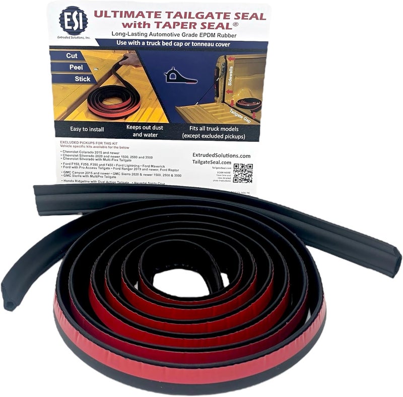 ESI Ultimate Tailgate Seal with Taper Seal 10ft for use with Truck Caps and Tonneau Covers - Image 4