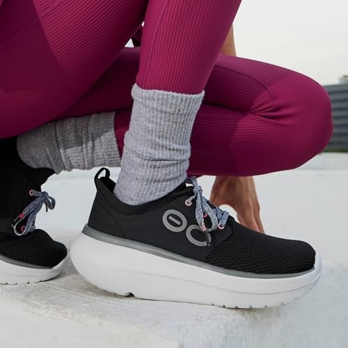 OOFOS OOmy Stride Recovery Shoe White Black Womens Size 8 - Image 3