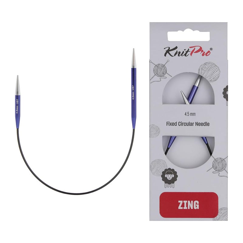 KnitPro Zing Fixed Circular Needles Asymmetrical 10 25cm  Size 450mm