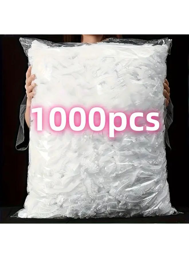 1000pcs White Extra Large Food Grade Plastic Wrap Covers Stretchable Reusable Elastic Food Covers Transparent Dish Lids Odorless Kitchen Cling Film For BBQ Restaurants Home Use Festive Occasions Halloween St Nicholas Day Easter Valentine Consumable Food Wraps Foldable Stackable Table Food Cover Restaurant Supplies Flexible Cover Party Hosts Professional Chefs - Image 2