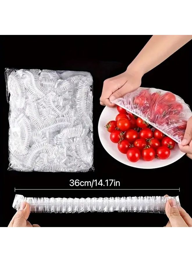 1000pcs White Extra Large Food Grade Plastic Wrap Covers Stretchable Reusable Elastic Food Covers Transparent Dish Lids Odorless Kitchen Cling Film For BBQ Restaurants Home Use Festive Occasions Halloween St Nicholas Day Easter Valentine Consumable Food Wraps Foldable Stackable Table Food Cover Restaurant Supplies Flexible Cover Party Hosts Professional Chefs - Image 4