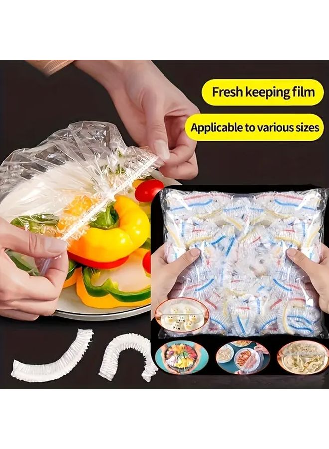 1000pcs White Extra Large Food Grade Plastic Wrap Covers Stretchable Reusable Elastic Food Covers Transparent Dish Lids Odorless Kitchen Cling Film For BBQ Restaurants Home Use Festive Occasions Halloween St Nicholas Day Easter Valentine Consumable Food Wraps Foldable Stackable Table Food Cover Restaurant Supplies Flexible Cover Party Hosts Professional Chefs - Image 3