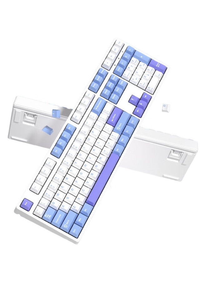 Ikbc Z108 Sea Salt Milk Wired Mechanical Keyboard For Gaming And Office Use, 108 Keys, Red Switch - Image 2