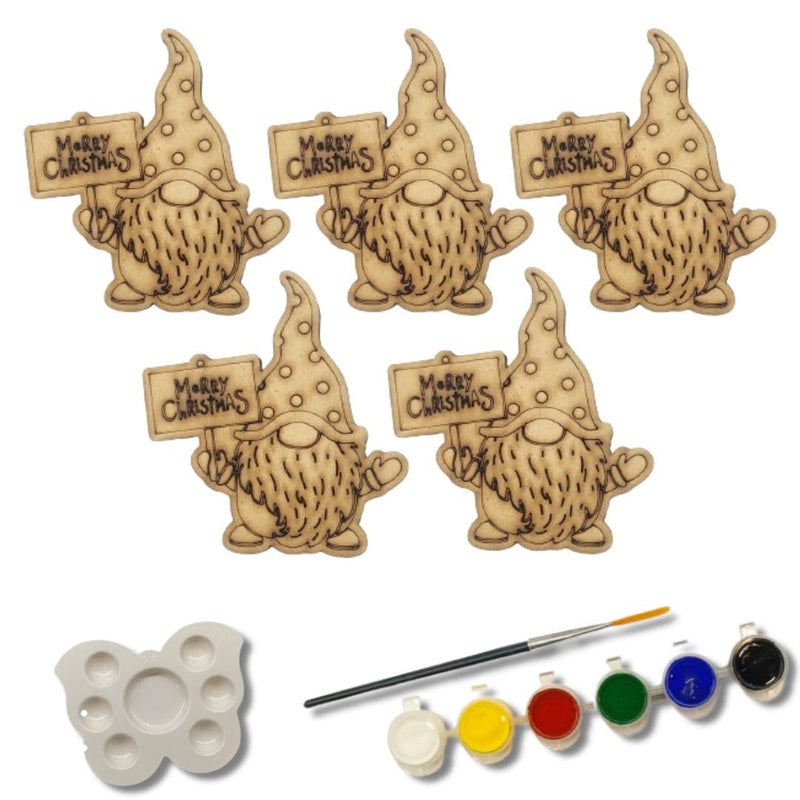 Little Things Cute Little Things Cute Set of 5 Dwarfs Craft Merry Moments Affordable EcoFriendly and FamilyFriendly Holiday Decor Secret Santa Magnets Baubles  - Image 1