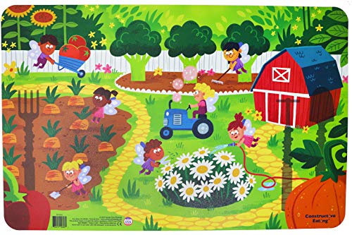 Constructive Eating Garden Fairy Plate, Placemat and Utensil Set - Image 4