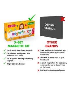 X-bet MAGNET Foam Magnets and Magnetic Letters for Toddlers and Kids - ABC Alphabet Magnets for Refrigerator and Dry Erase Board - Baby Magnets for Fridge and Whiteboard - Ideal for Kids!  - Image 1