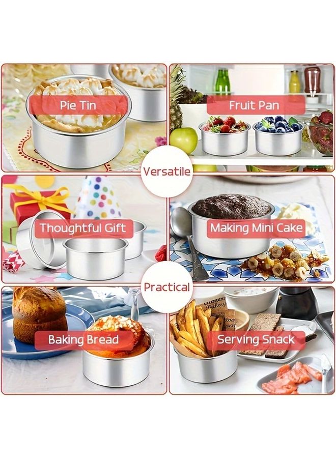 GOXAWEE 3 Piece 6 Inch Round Cake Pan Set Nonstick Removable Bottom Bakeware - Image 5