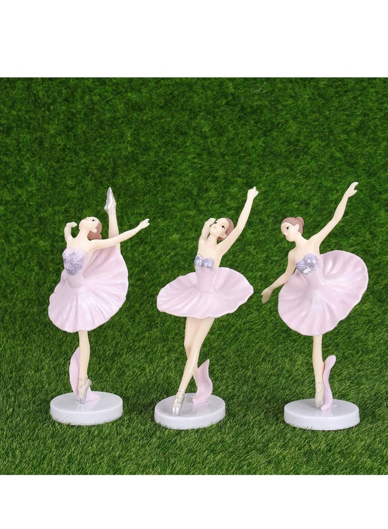 SYOSI Ballerina Figurines Dancing Girl Decor Ballet Ornament for Desktop Office New Year Gift for Home and Decoration 3pcs (Pink) - Image 5