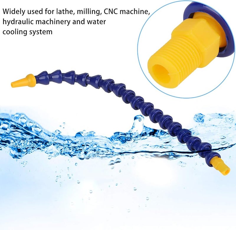 10 PCS Flexible Coolant Hose Plastic Water Oil Pipe Adjustable Lathe Tube 1 8BSPT Thread - Image 4