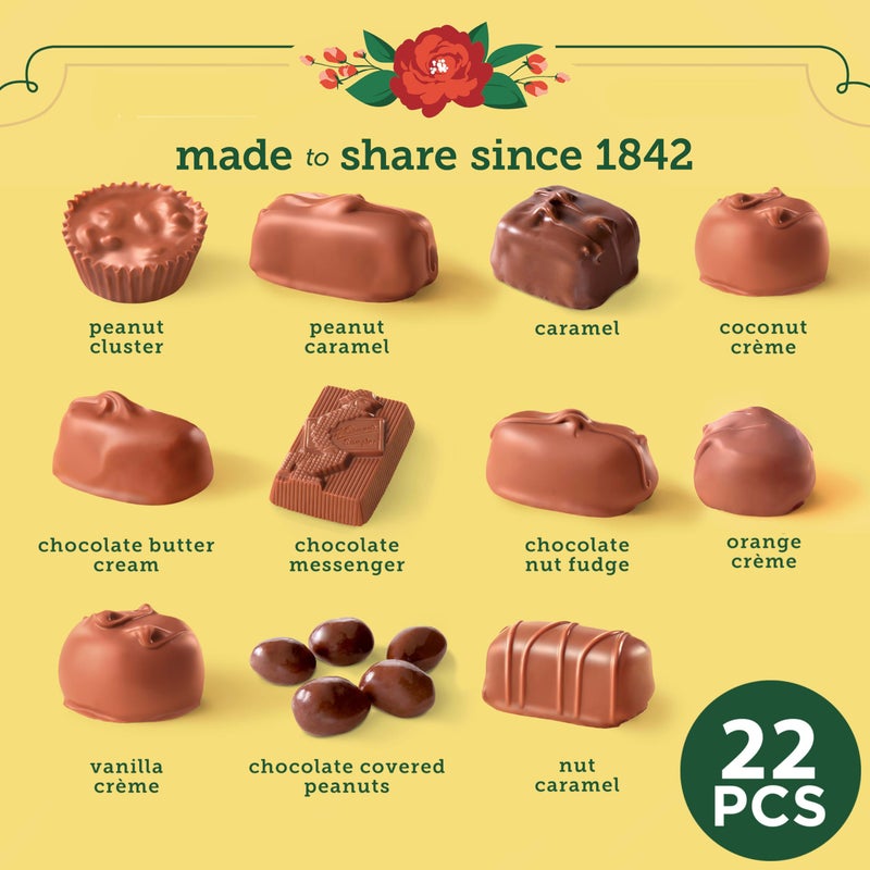 صندوق هدايا شوكولاتة الحليب بمناسبة عيد الأم من ويتمن، 10 أونصات (22 قطعة) - Image 2