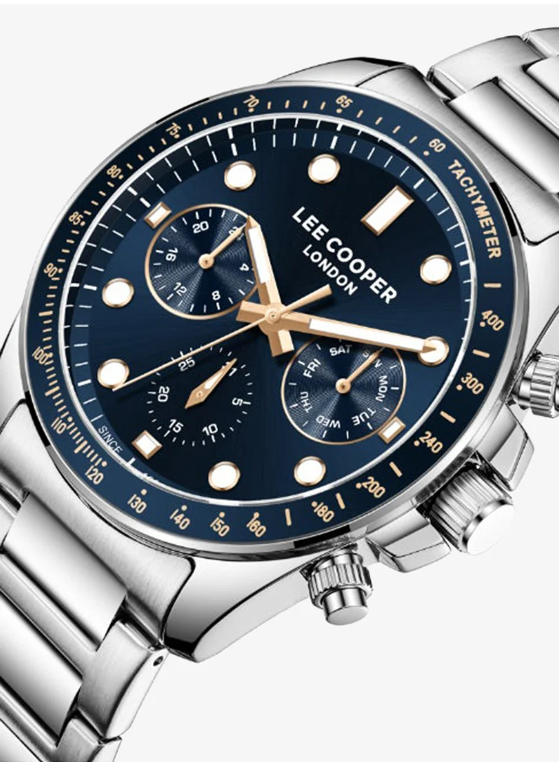 Lee Cooper silver Men's Metal Multi Function Watch LC08215.360 - 42 mm for Men | Best Price UAE