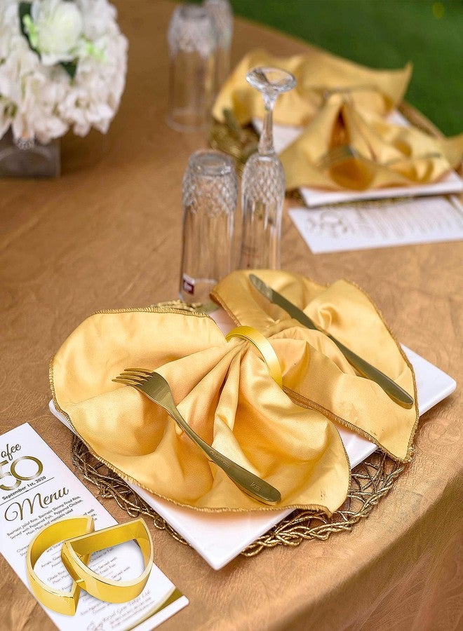 INFTYLE Gold Napkin Rings Set of 12, Semicircle Metal Gold Napkin Holder Buckles, Fall Thanksgiving Christmas, Napkin Rings for Dinner Table Decor, Wedding, Banquet, Party, Easter (12) - Image 5