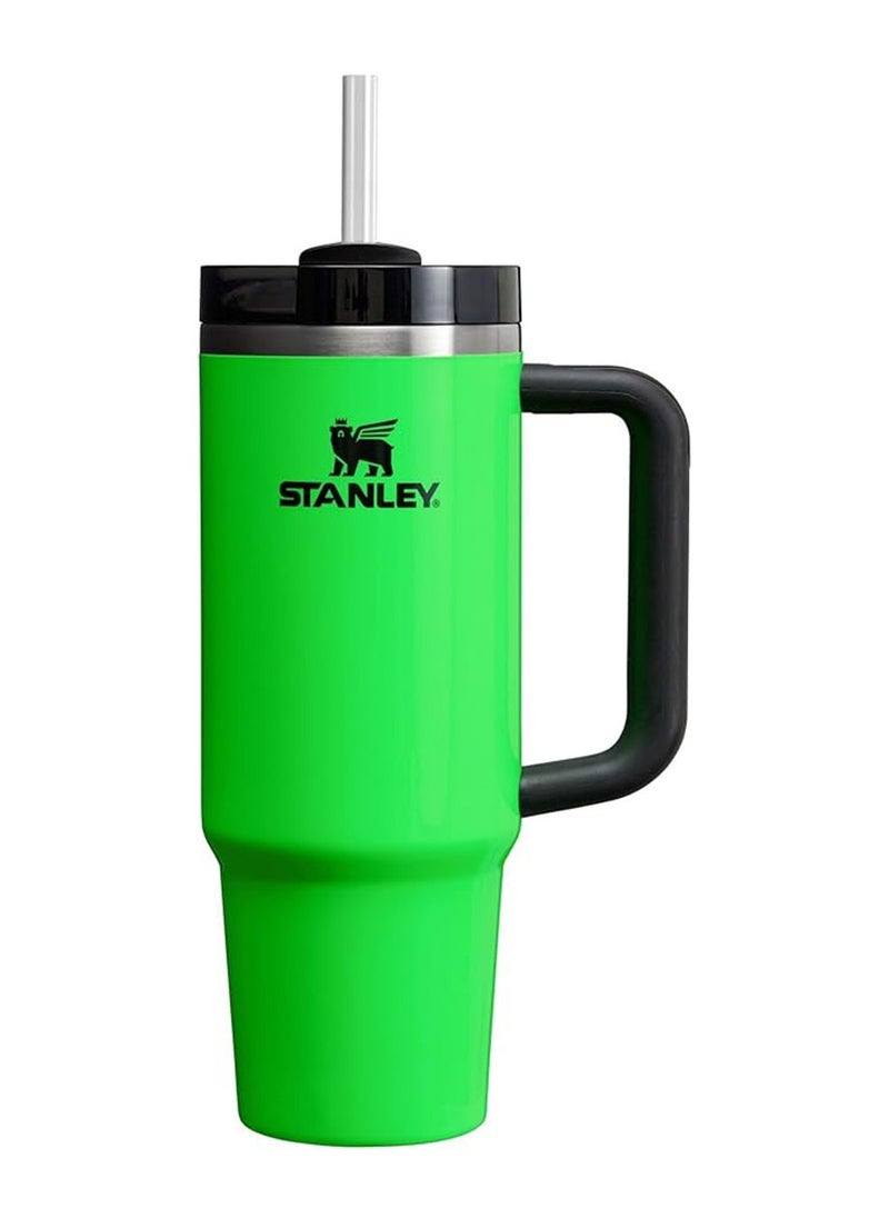 Stanley - Stanley Quencher H2.0 FlowState Tumbler 30OZ NEON GREEN  Stainless Steel Vacuum Insulated with 3-Position Lid and Straw Perfect for Water Iced Tea Coffee On-the-Go Hydration Ideal Gift Stanley Cup - Image 1