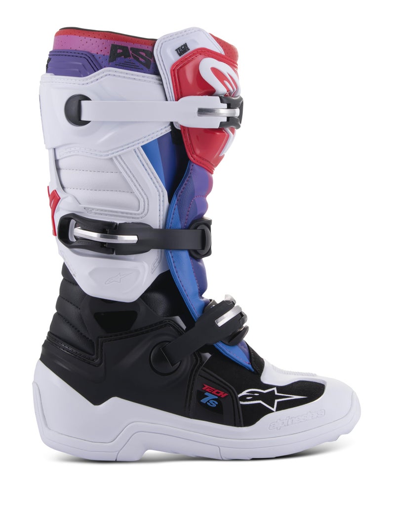 Alpinestars Tech 7S Youth Motocross Boots WhiteBlackRainbow 7