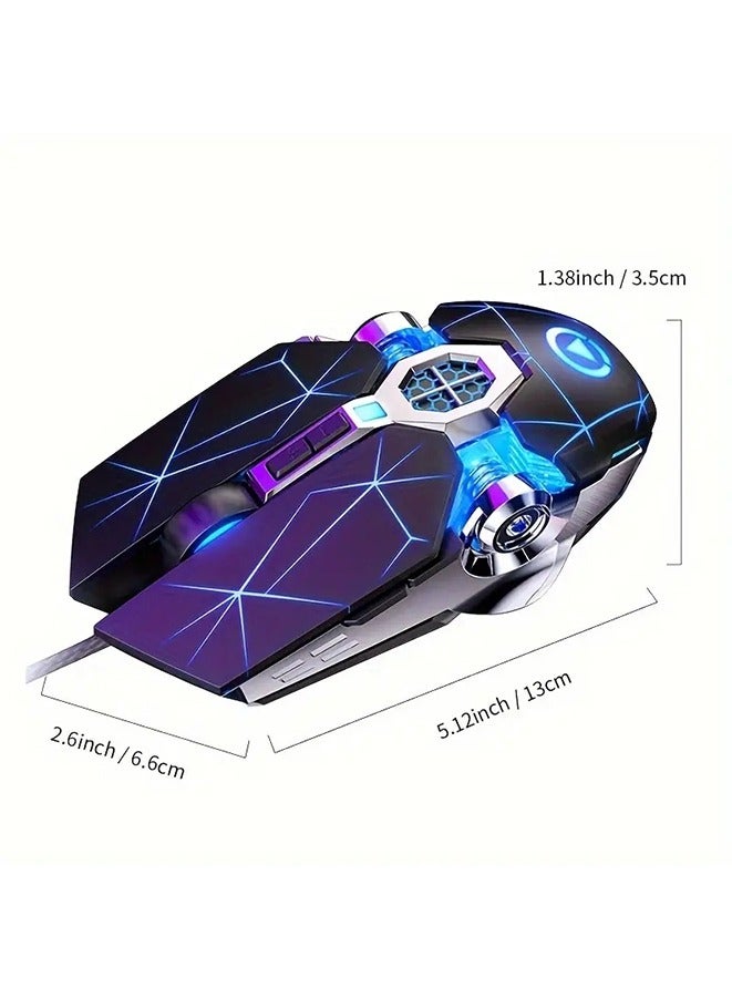Silent & Stylish Gaming Mouse with Macro & Breathing Lights LED - Perfect for PC and Laptop Gamers!（7 keys）  - Image 3