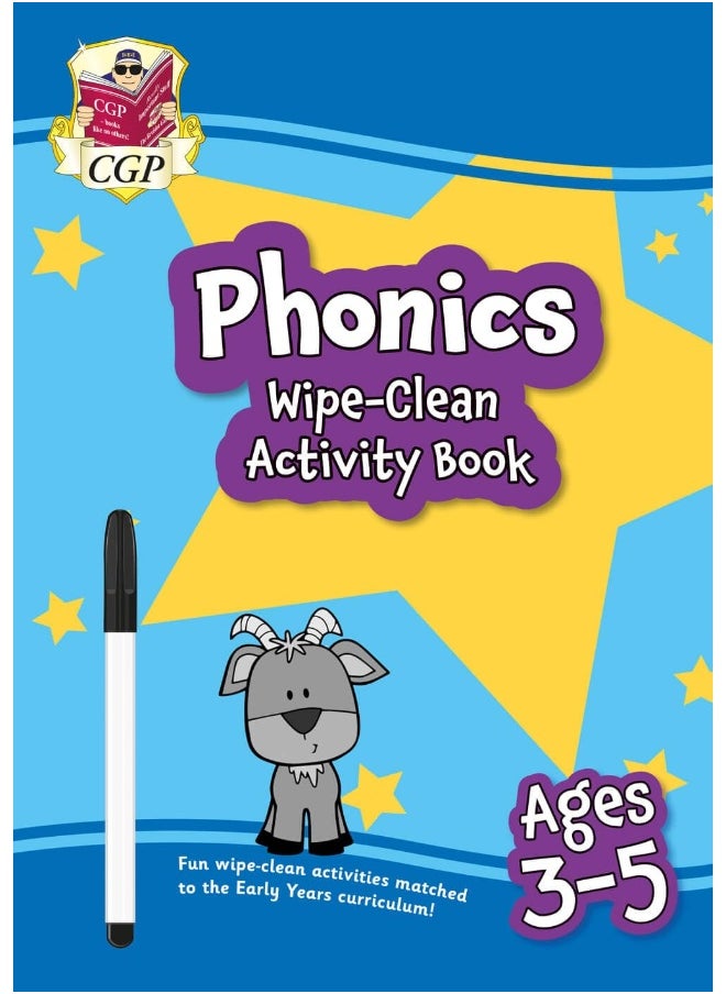 Phonics Wipe-Clean Activity Book for Ages 3-5 (with pen)  - Image 1
