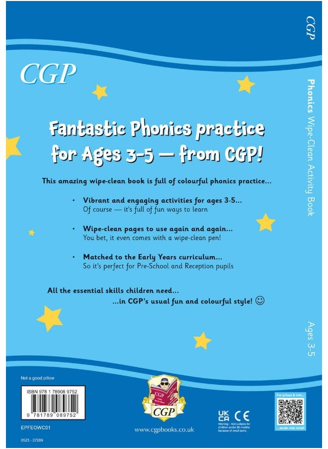 Phonics Wipe-Clean Activity Book for Ages 3-5 (with pen)  - Image 2
