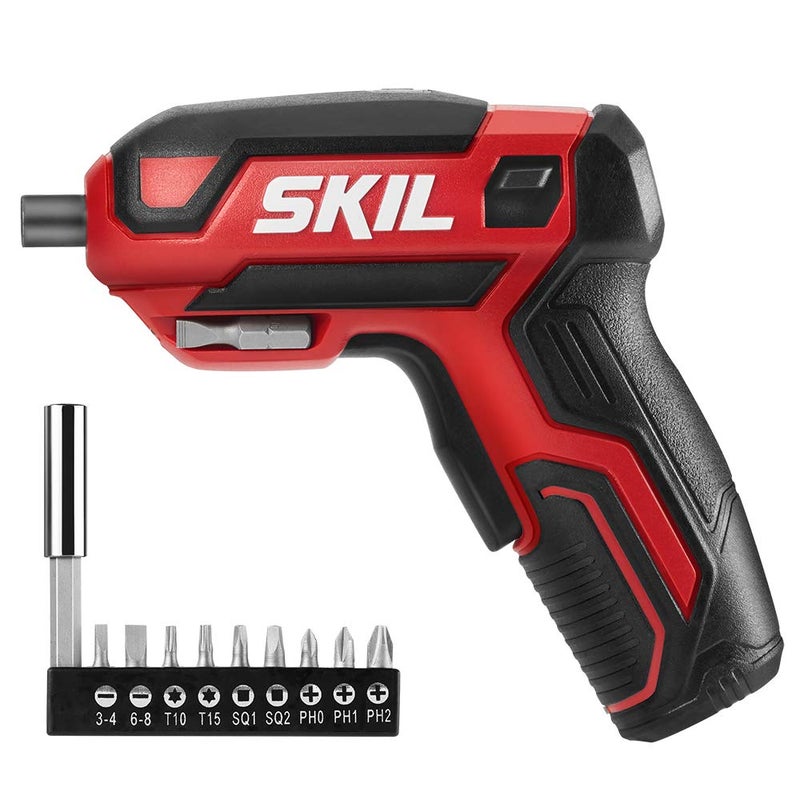 SKIL Rechargeable 4V Cordless Screwdriver Includes 9pcs Bit 1pc Bit Holder USB Charging Cable SD561801