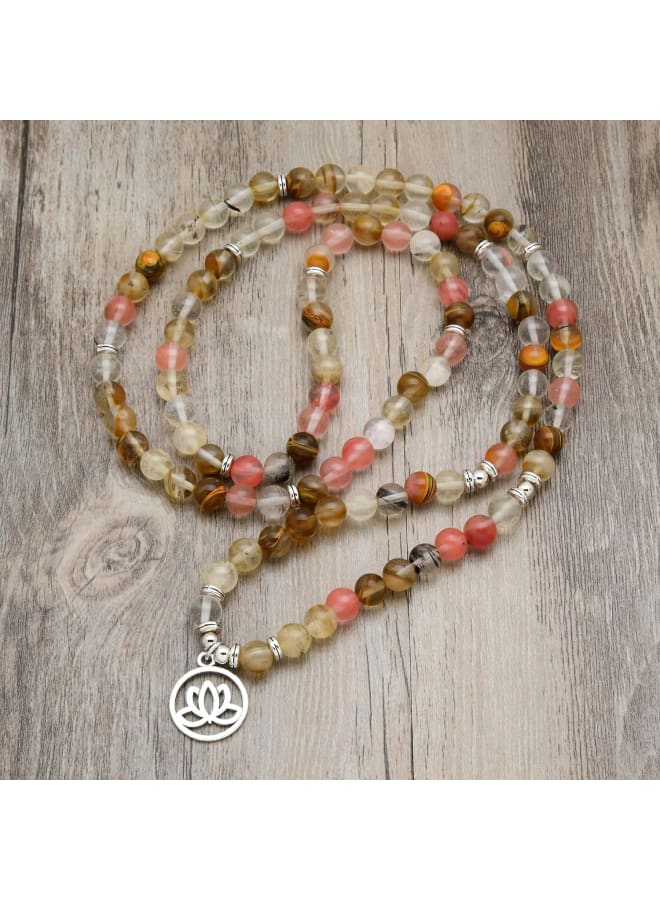 Lotus Flower Gifts Mala Beads 108 Healing Bracelet Necklace Meditation Accessories  - Image 2
