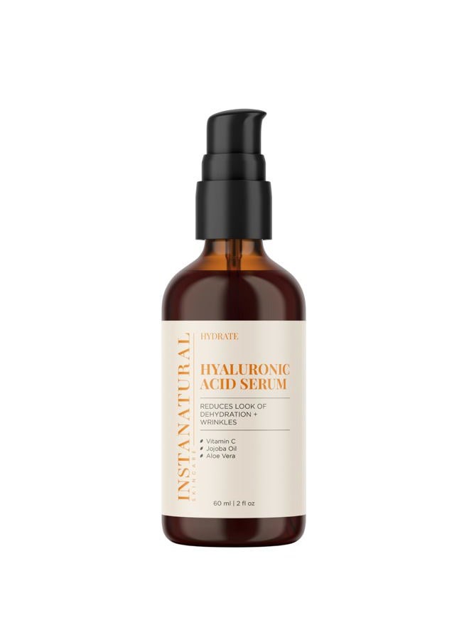 Instanatural Hyaluronic Acid Serum - With Vitamin C, Organic & 100% Pure Ingredients for Dry Skin, Wrinkle, Fine Line, Eye Bag Defense - Advanced Anti Aging Moisturizer for Men & Women - 2 oz - Image 1
