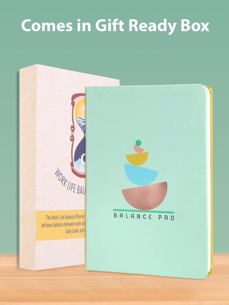 DOODLE Work Life Balance Planner – A5 Undated 6 Months Planner | Productivity, Goal Setting & Self-Care Gratitude Journal | Monthly + Daily Planning | Hard Cover | 200+ Stickers | Balance Pro - Image 4