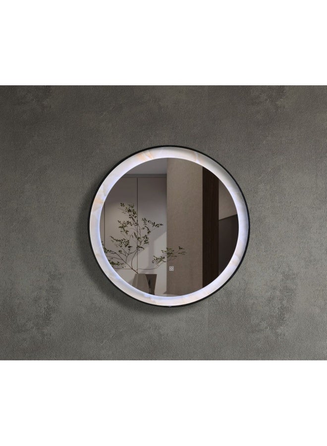 DANUBE HOME Milano Led Mirror Cosmetic Table Desk Mirror for Dressing Room Bedroom Round (Hs16465)  - Image 1