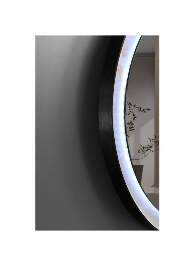 DANUBE HOME Milano Led Mirror Cosmetic Table Desk Mirror for Dressing Room Bedroom Round (Hs16465)  - Image 2