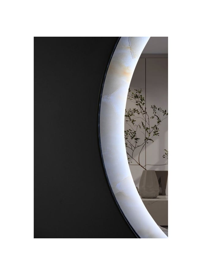 DANUBE HOME Milano Led Mirror Cosmetic Table Desk Mirror for Dressing Room Bedroom Round (Hs16465)  - Image 3