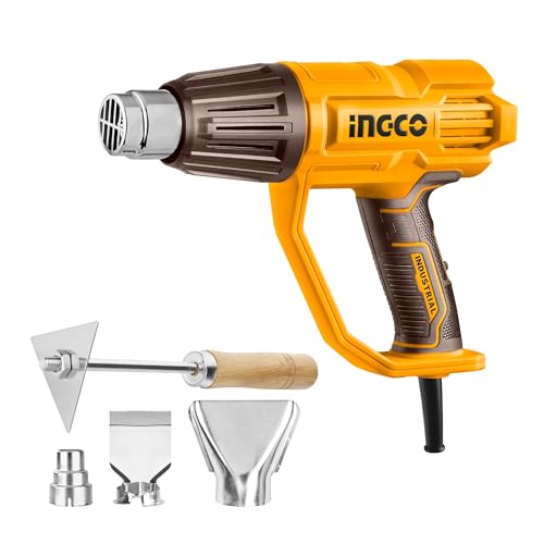 INGCO Heat Gun, 2000W Heavy Duty Hot Air Gun Heat Gun with Overload Protection for Crafts, Shrinking PVC, Stripping Paint (4 Nozzles) - Image 1