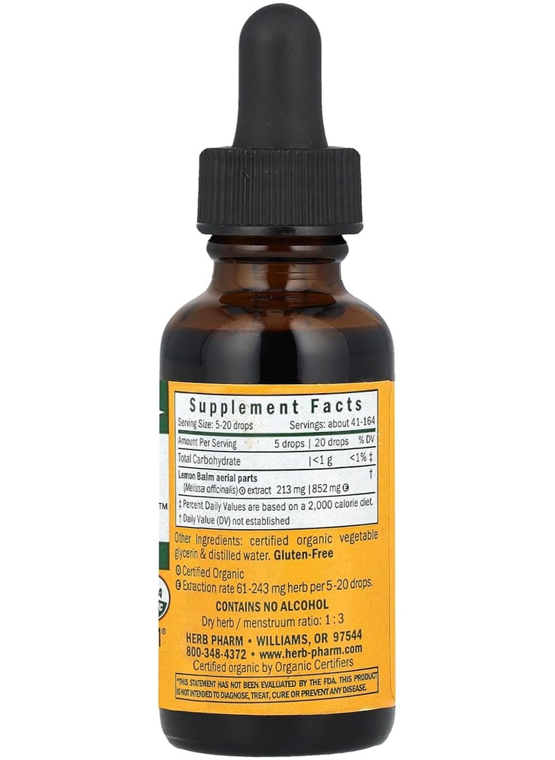 HERB PHARM kids Lemon Balm Calm Glycerite 1oz  - Image 2