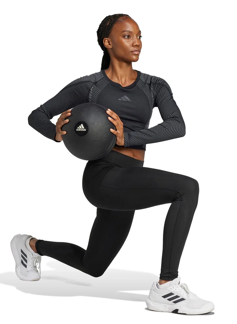 Adidas BLACK/GRESIX Seamless Knitted Long Sleeve for Women | Best Price UAE