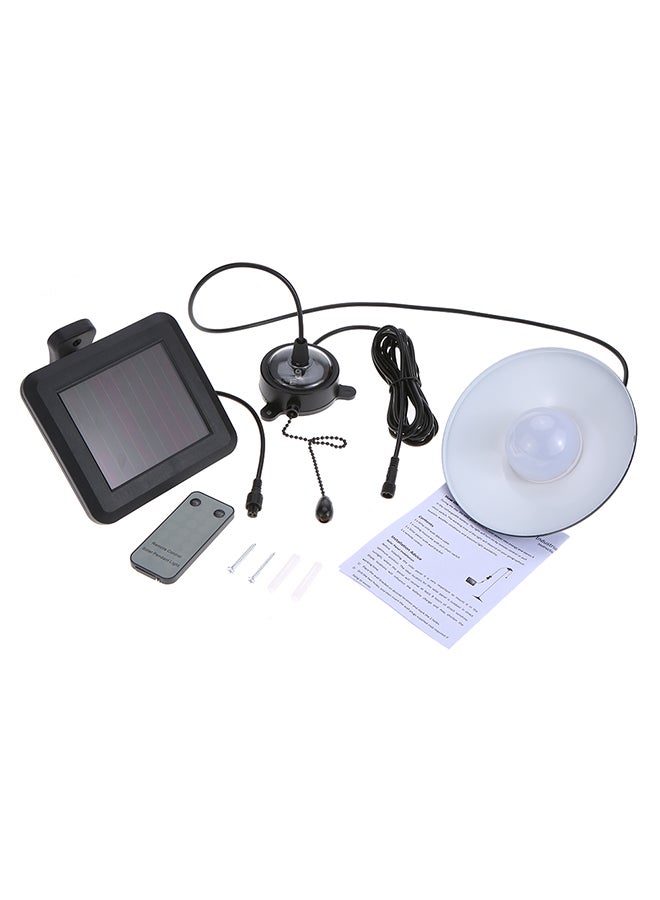 إسكدنيا مصباح LED بمظلة يعمل بالطاقة الشمسية ويعلق في السقف للاستخدام في الأماكن الخارجية بقوة 3 وات، 4 قطع أسود 17.5 X 17.4 X 13.5سم - Image 4