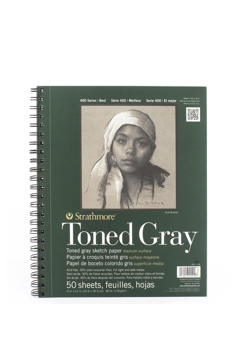 Strathmore Toned Gray Sketch Pad Perforated118 gsmGrey23 X 30.5 cm50 Sheets