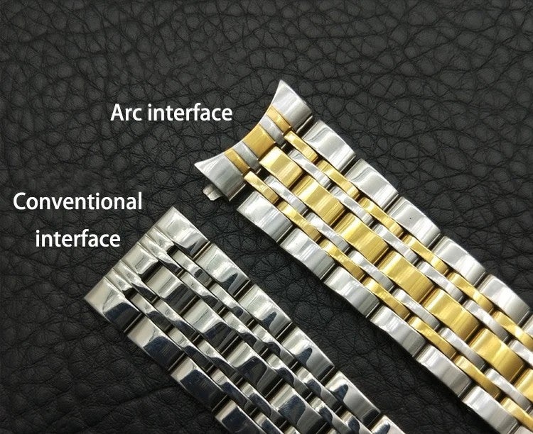 Bluejw Luxury 304 Stainless Steel Watch Strap with Seven Beads – Durable Solid Metal Replacement Band for Watches - Image 4