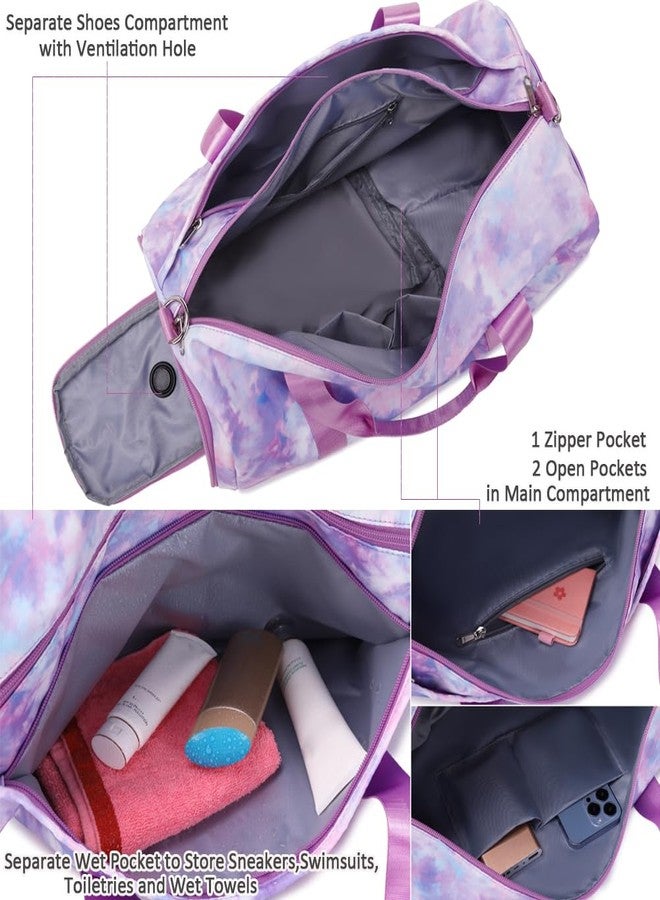 Meisohua Ballet Dance Bag for Girls Princess Sports Duffle Bags Overnight Travel Duffel for Girl Gym Bag with Shoes Compartment Water Resistant - Image 5
