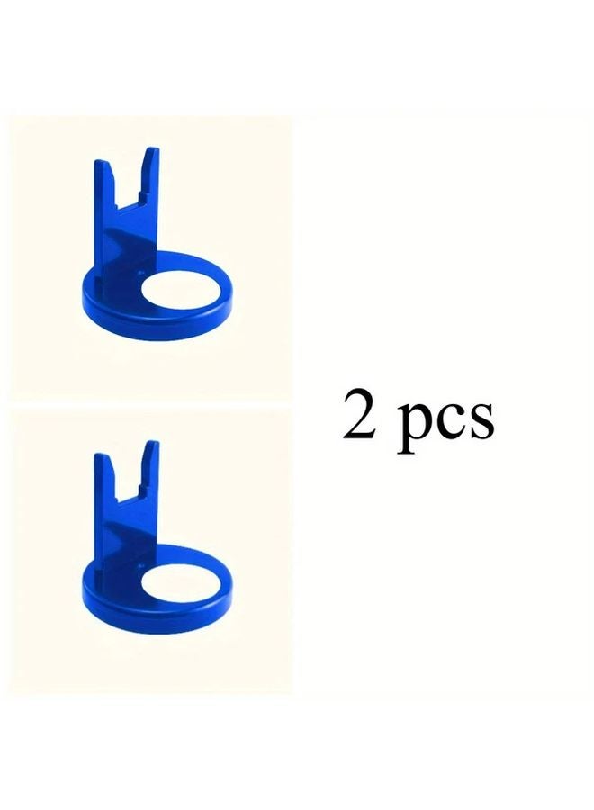 Blue Hot Glue Gun Stand Holder 2 Pcs Stable Base Upright Storage For Crafters Home Repair - Image 1