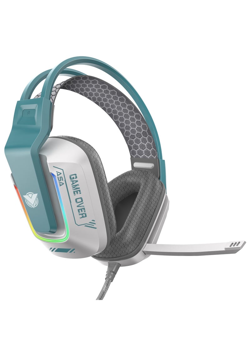 ASA - RGB Gaming Headset With Microphone, 7.1 Virtual Surround Sound, For PS5/PS4, Xbox One, Xbox Series S/X & Nintendo Switch - Image 1