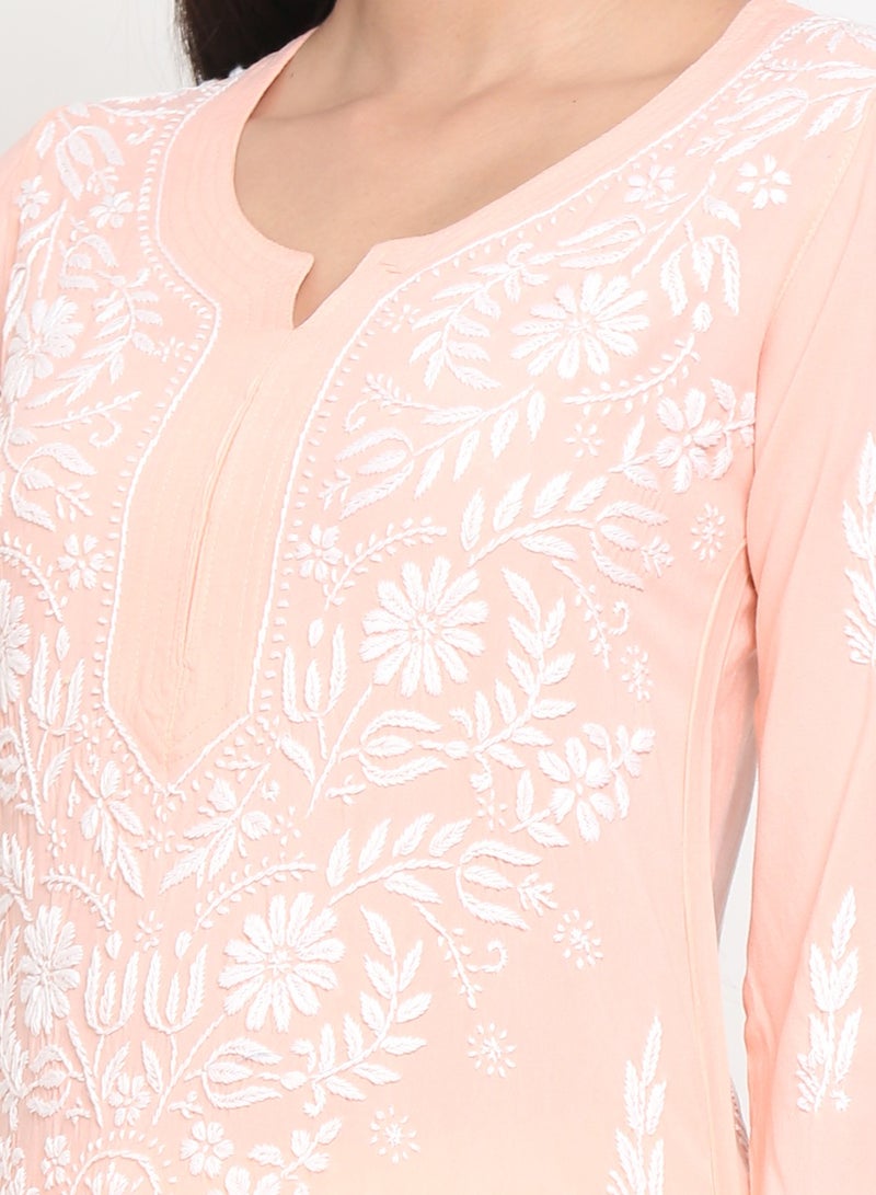 الايا كورتا رايون شيكانكاري مطرزة يدويًا للنساء-AL3451  - Image 5