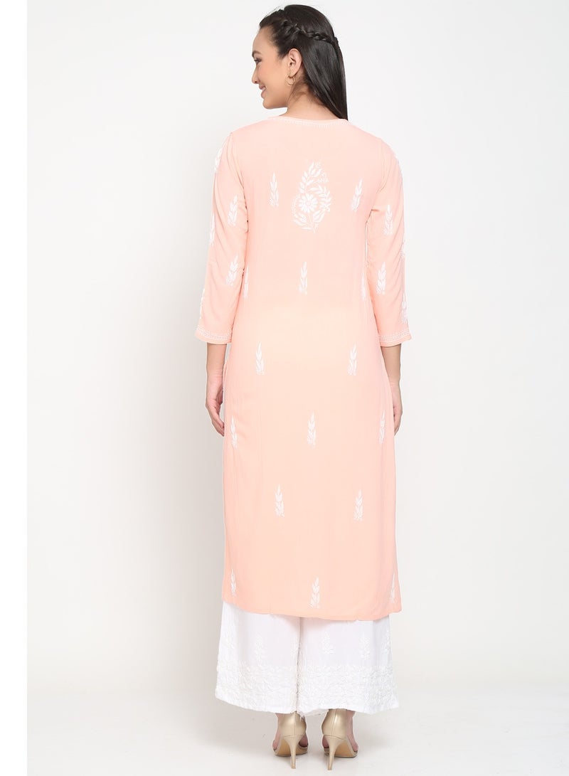 الايا كورتا رايون شيكانكاري مطرزة يدويًا للنساء-AL3451  - Image 2