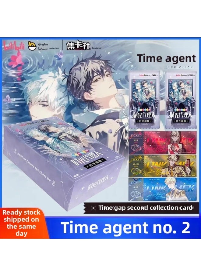 null - Authentic Card Club Time Agent Commemorative Edition 2nd Time Gap Collection Card Qiao Ling Cheng Hour Card-Color:Time Files-deluxe Edition [full Box Of 20 Packs] - Image 1
