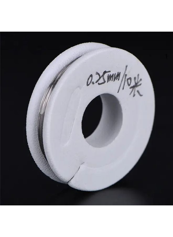 سلك نيكروم 0.25 مم مقاوم للحرارة العالية، نحاس مطلي بالنيكل، مقاوم كهربائي مرن - Image 1